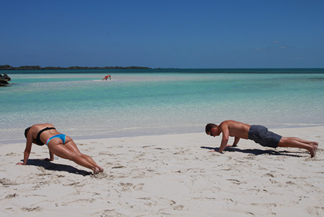 Yoga at Double Breasted Cays, Bahamas