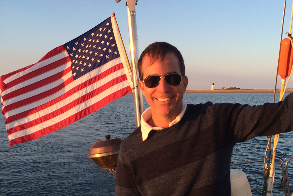 Posting with Long Point in the background