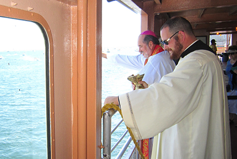 Bishop blessing our fleet