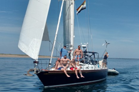 Moment gently sailing to Herring Cove