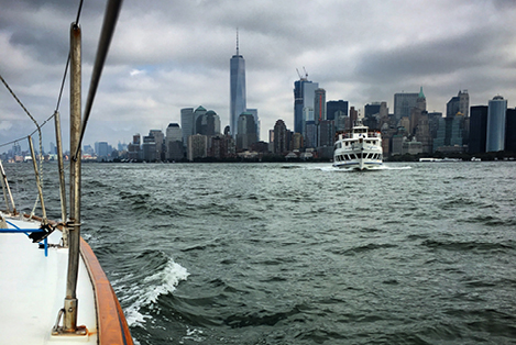 Sailing away from NYC
