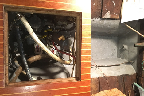 Freshly painted bildge