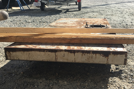 Removed primary diesel tank