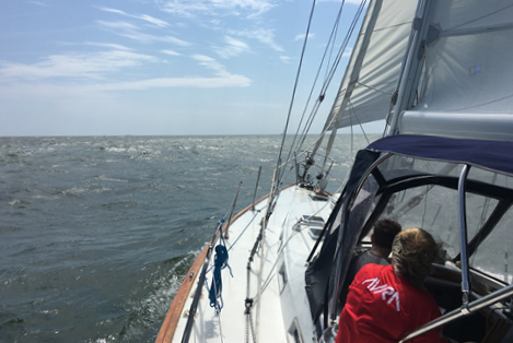 Sailing out of the Rappahannock River