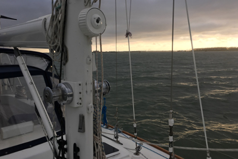 Sunset in Langley, Virginia awaiting the weather window