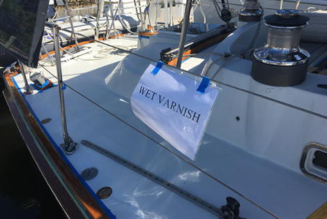 Varnishing the exterior woodwork