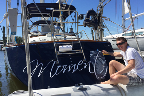 Applying the new name decal