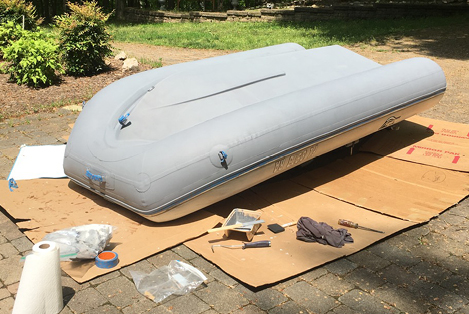 Repainting the dinghy