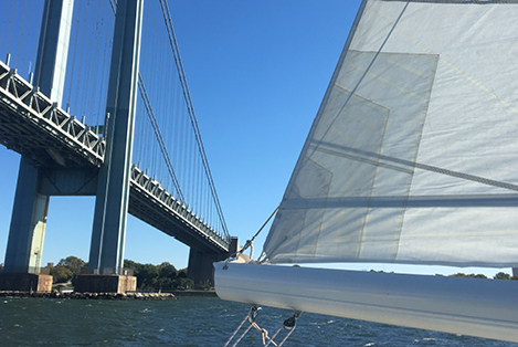 Sailing under the Verrazzano Bridge