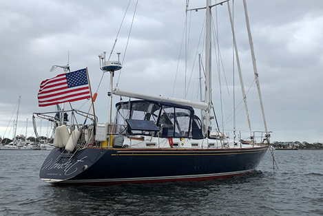 Anchored in Charleston Harbor awaiting our slip