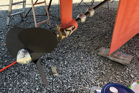 Reinstalled / Repainted Shaft