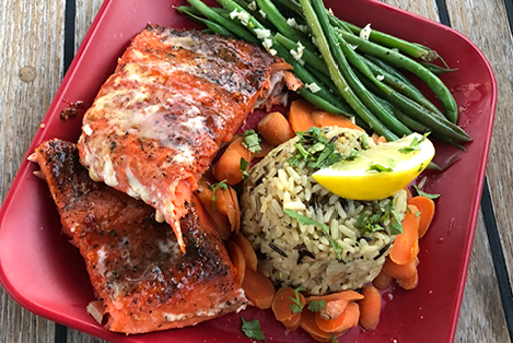 Delicious meals at sea