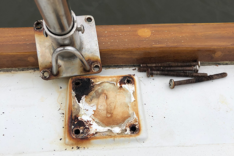 Rebedding deck fittings