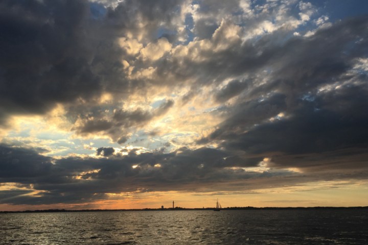 Sunset on the water in Provincetown
