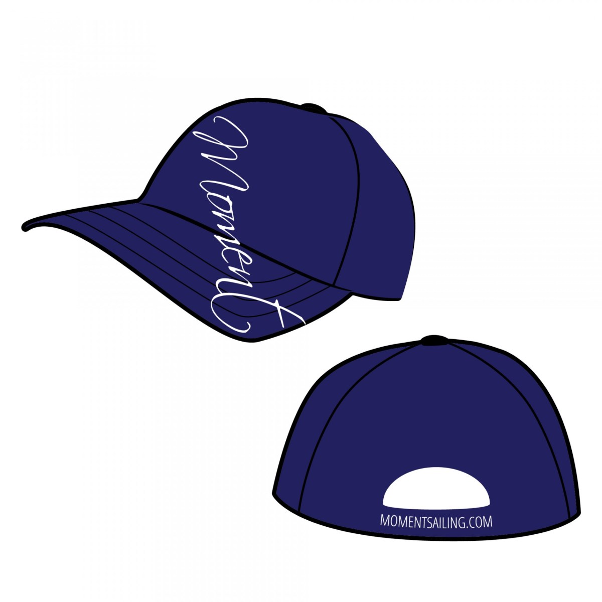 Moment Sailing hat mock up design